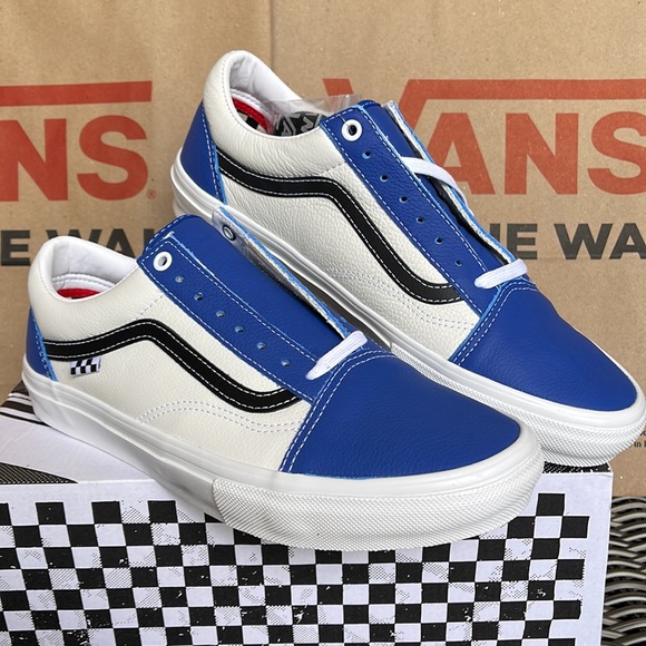 Vans Skate Old Skool Sport Leather True Blue/White mens sneakers - Picture 5 of 16